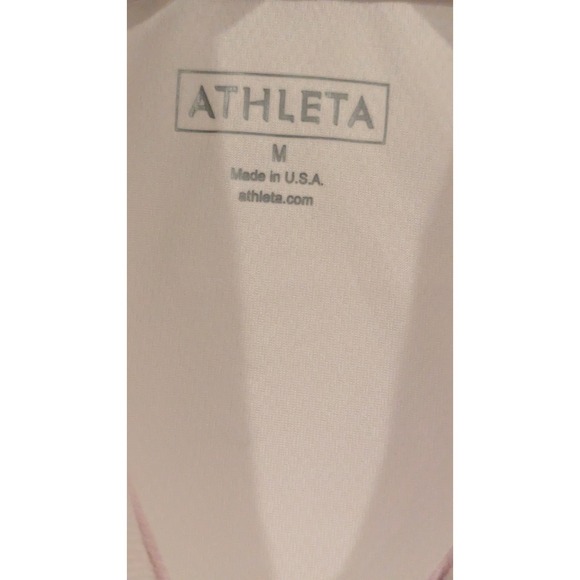 Athleta Sleeveless Polo Shirt White Athletic Golf Tennis Top Medium‎ - Picture 3 of 7
